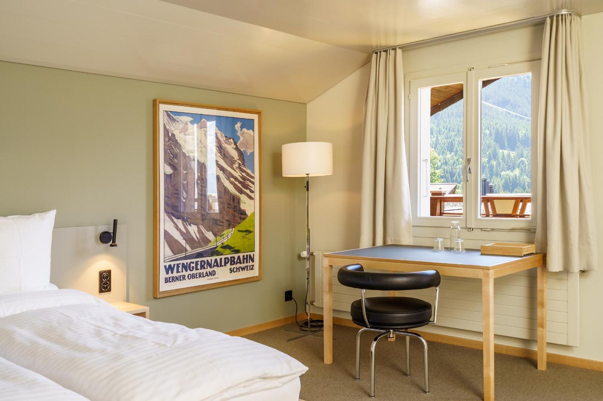 Hotel Alpenruhe - Vintage Design Hotel Wengen Quarto foto